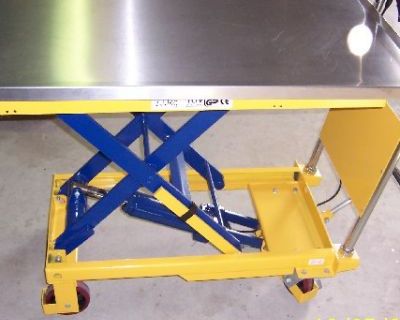 SCISSOR LIFT TABLE 300KG C/W S/STL TOP